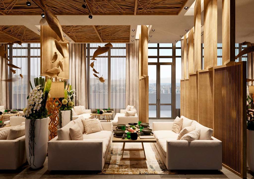 Doubletree By Hilton Almaty Hotell Restaurant bilde